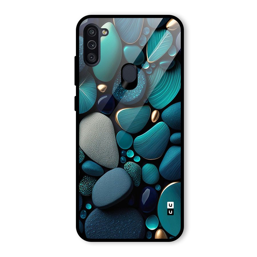 Beautiful Pebble Stones Glass Back Case for Galaxy M11