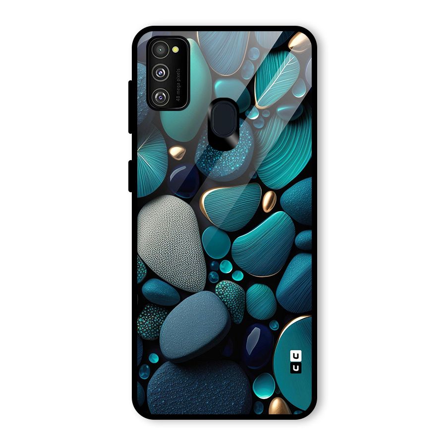 Beautiful Pebble Stones Glass Back Case for Galaxy M21