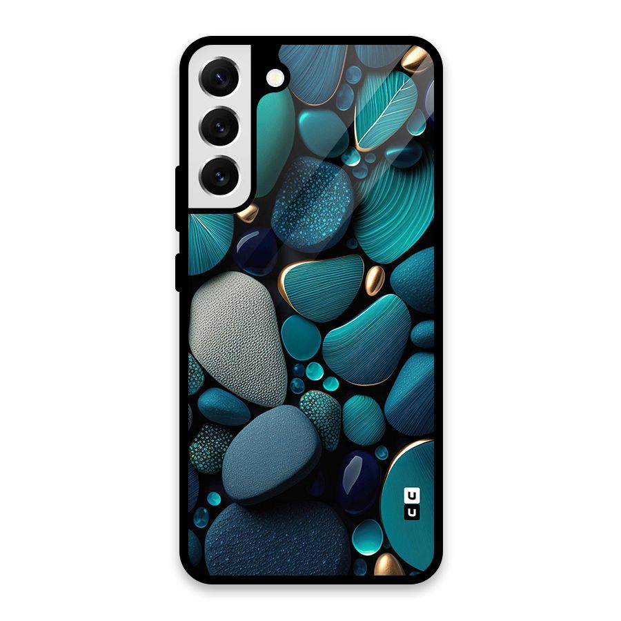 Beautiful Pebble Stones Glass Back Case for Galaxy S22 Plus 5G
