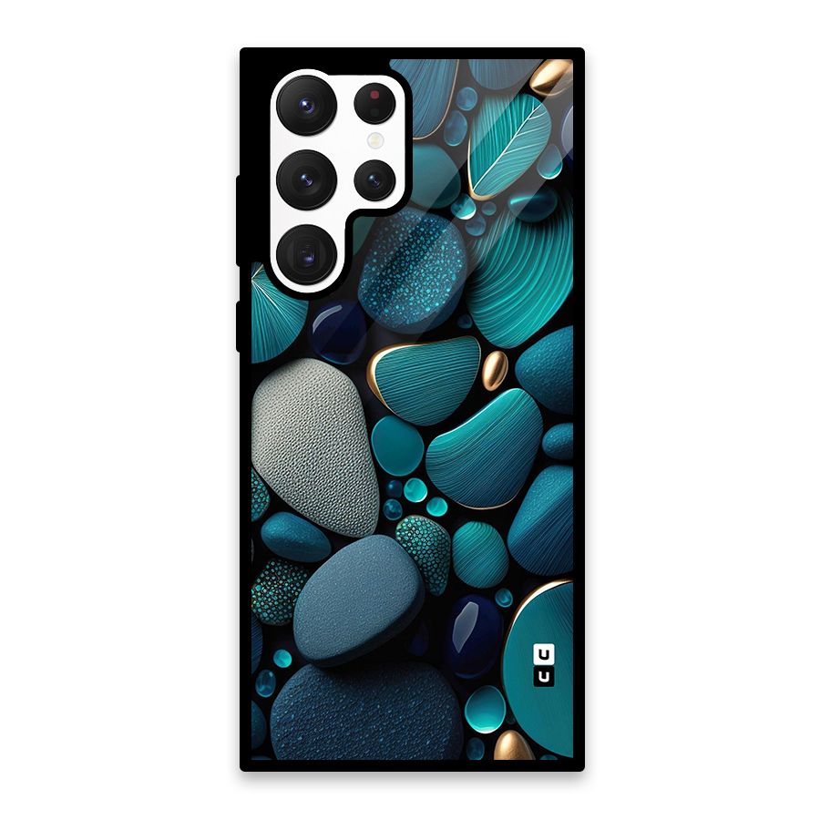 Beautiful Pebble Stones Glass Back Case for Galaxy S22 Ultra 5G