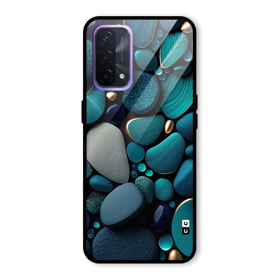 Beautiful Pebble Stones Glass Back Case for Oppo A74 5G