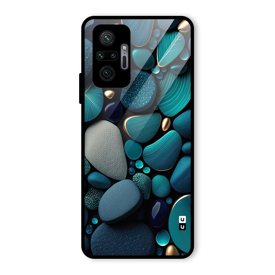 Beautiful Pebble Stones Glass Back Case for Redmi Note 10 Pro