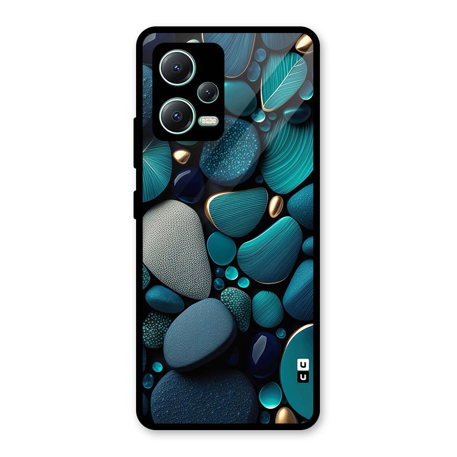 Beautiful Pebble Stones Glass Back Case for Redmi Note 12 5G