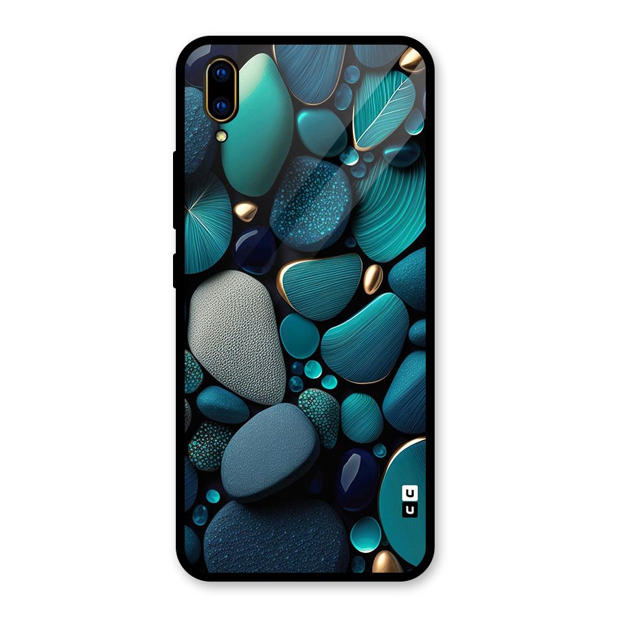 Beautiful Pebble Stones Glass Back Case for Vivo V11 Pro