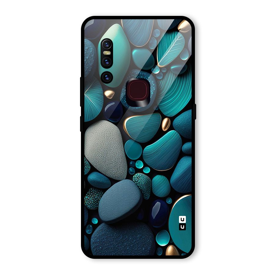 Beautiful Pebble Stones Glass Back Case for Vivo V15