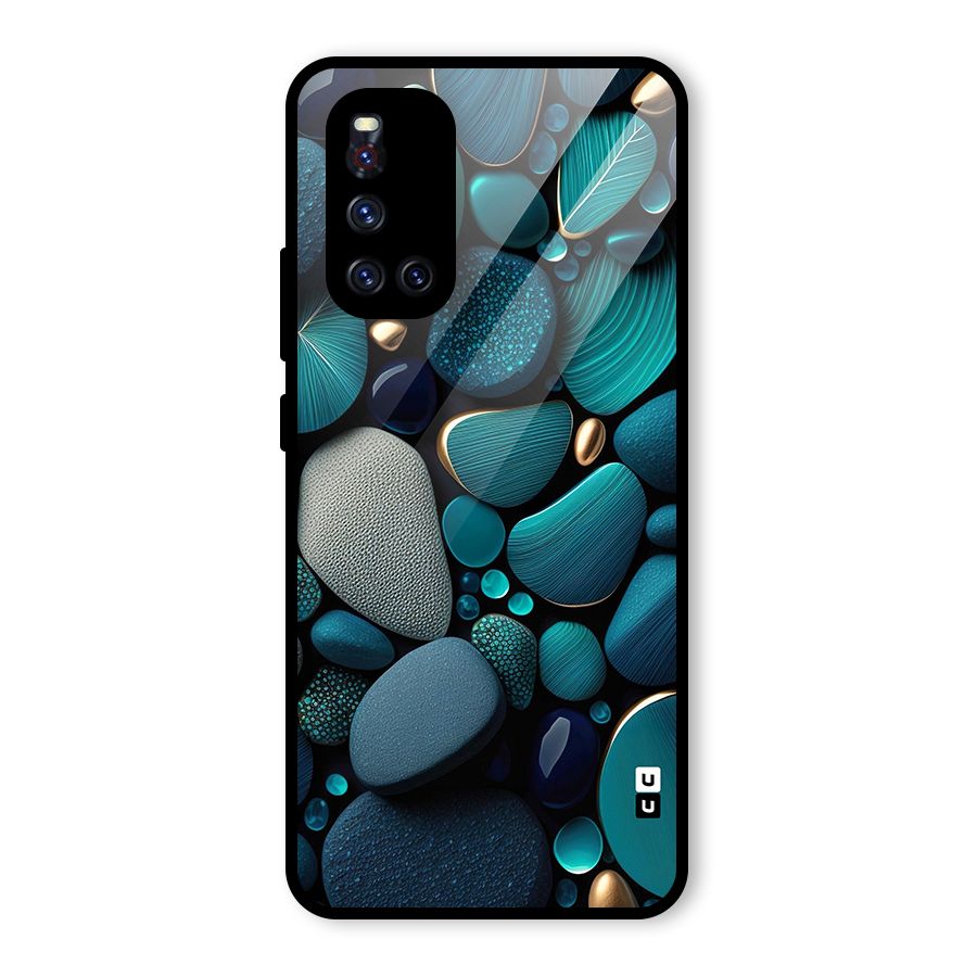 Beautiful Pebble Stones Glass Back Case for Vivo V19