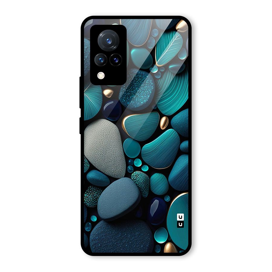 Beautiful Pebble Stones Glass Back Case for Vivo V21 5G
