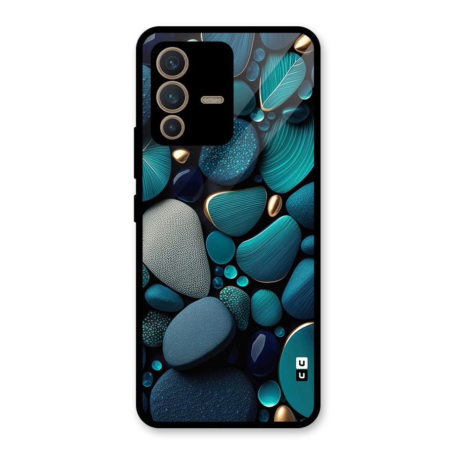 Beautiful Pebble Stones Glass Back Case for Vivo V23 5G
