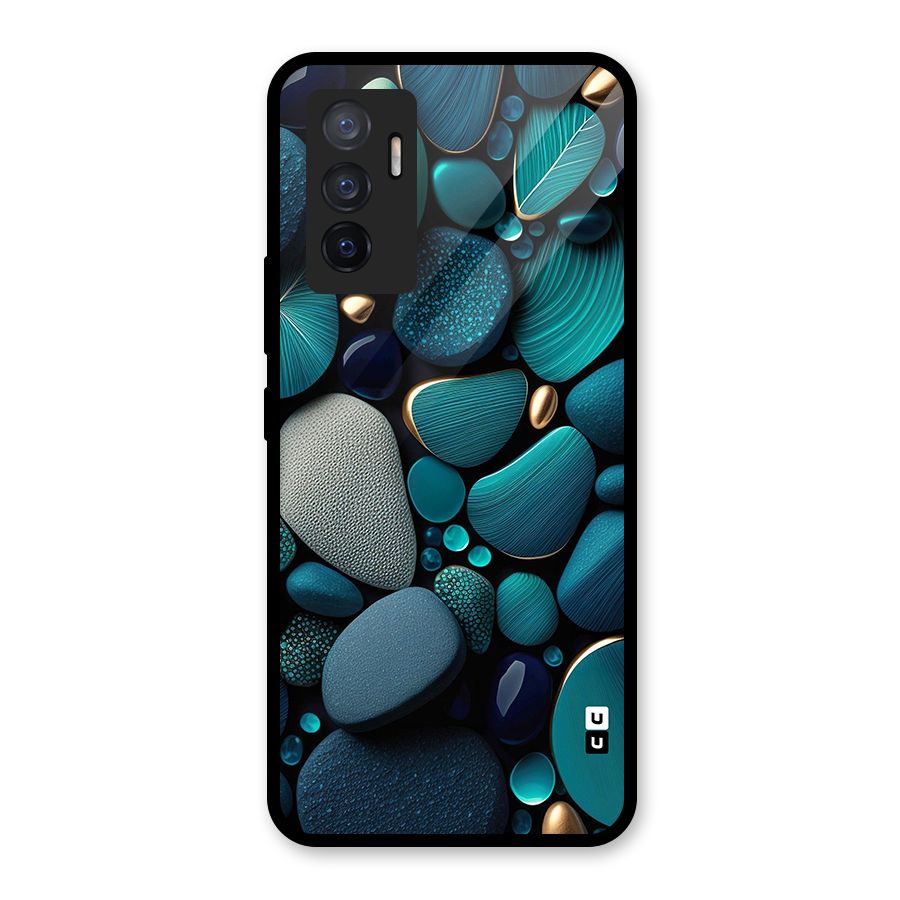 Beautiful Pebble Stones Glass Back Case for Vivo V23e