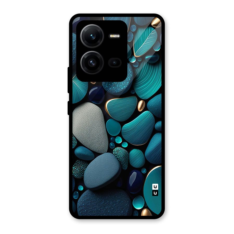 Beautiful Pebble Stones Glass Back Case for Vivo V25
