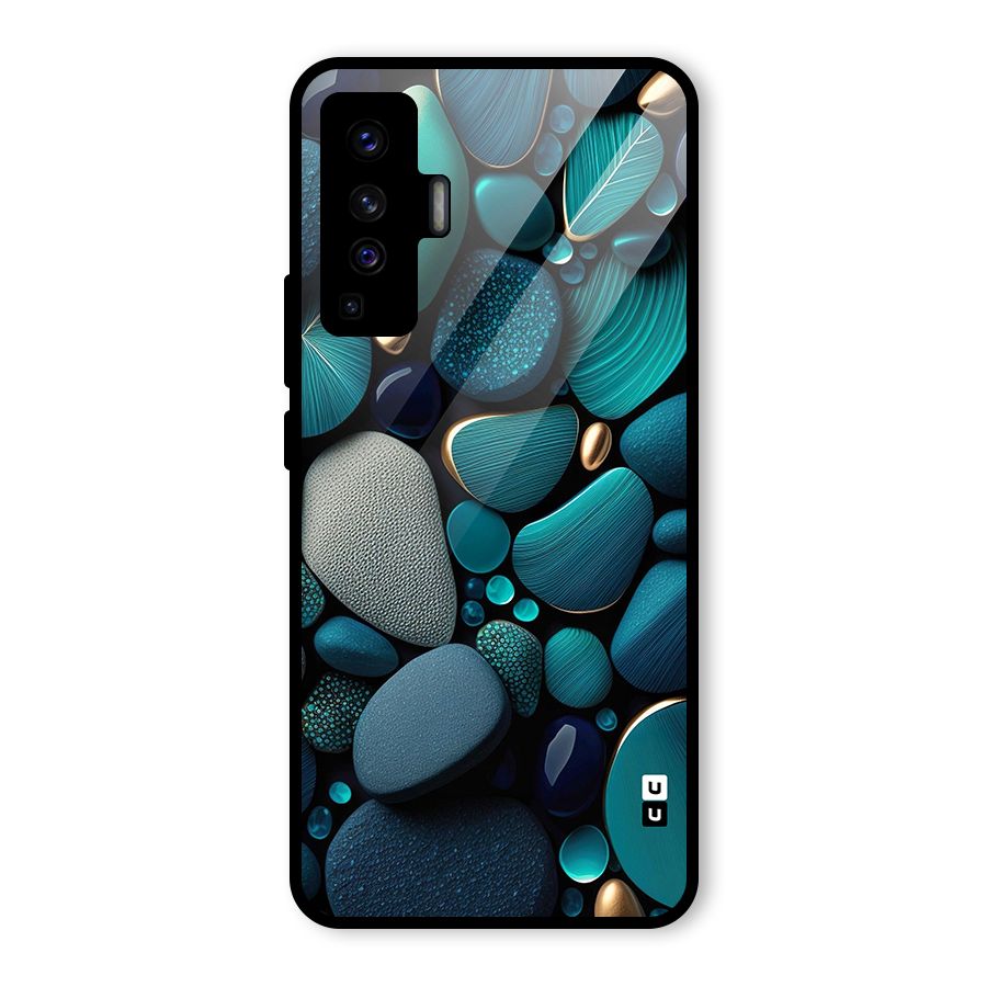 Beautiful Pebble Stones Glass Back Case for Vivo X50