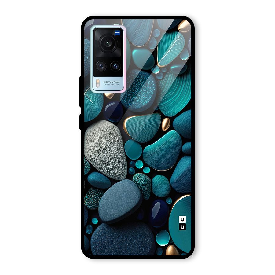 Beautiful Pebble Stones Glass Back Case for Vivo X60