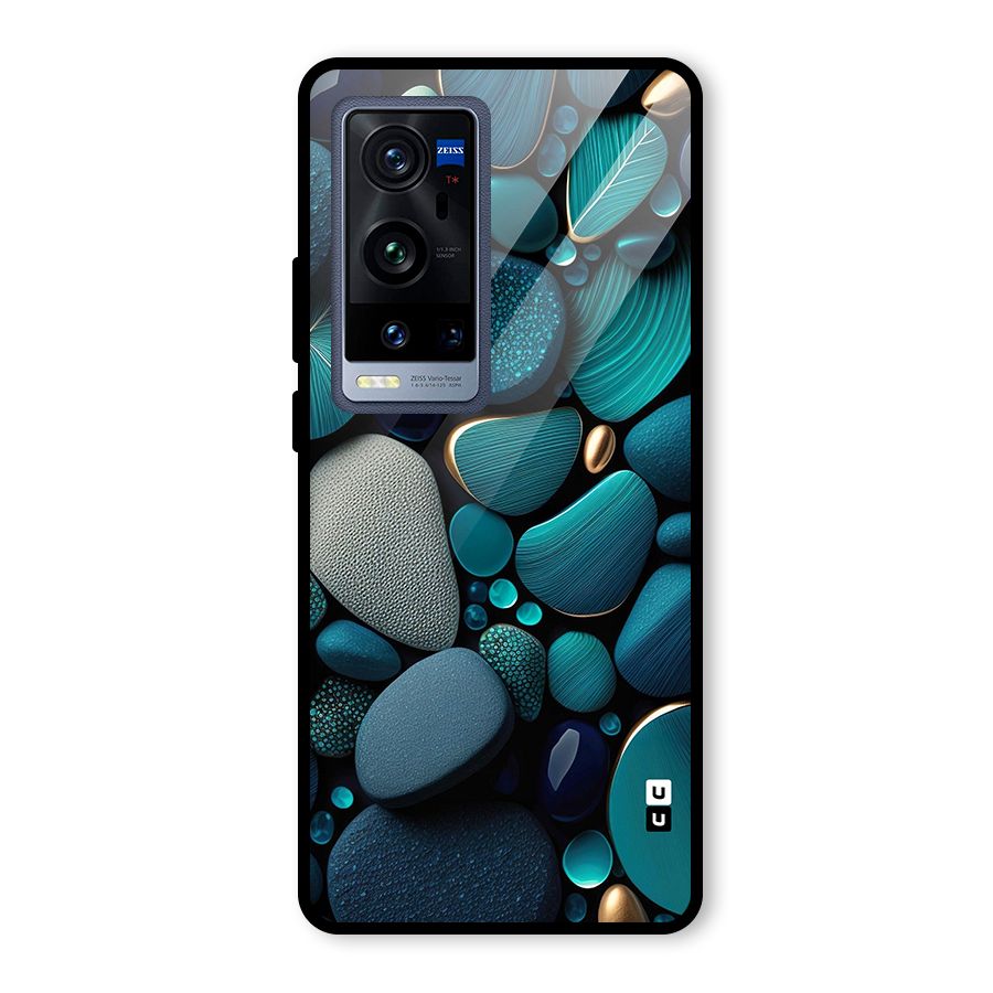 Beautiful Pebble Stones Glass Back Case for Vivo X60 Pro Plus