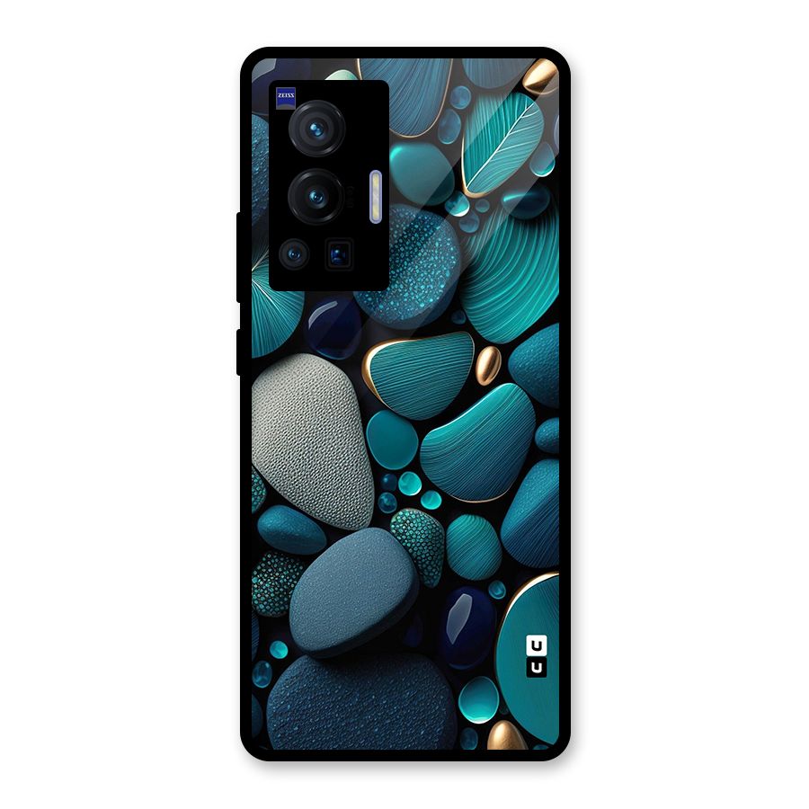 Beautiful Pebble Stones Glass Back Case for Vivo X70 Pro