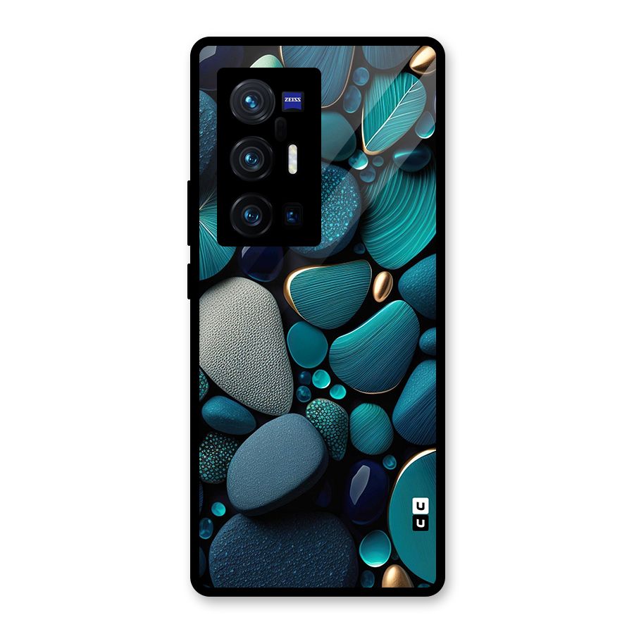 Beautiful Pebble Stones Glass Back Case for Vivo X70 Pro Plus