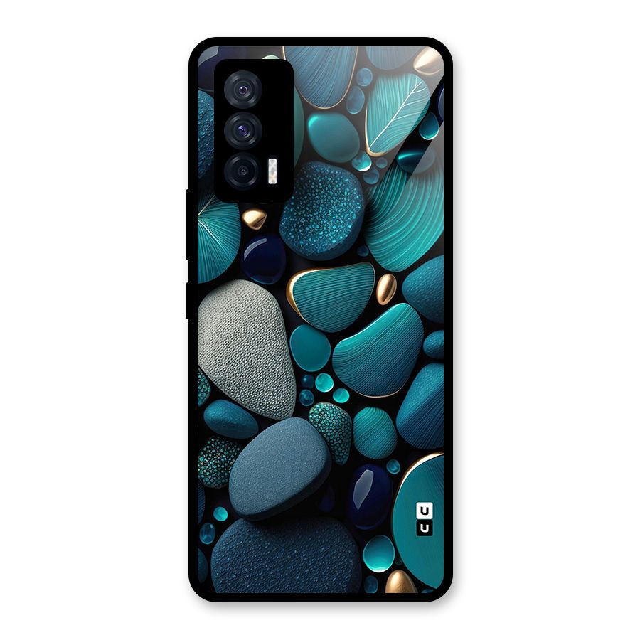 Beautiful Pebble Stones Glass Back Case for Vivo iQOO 7 5G