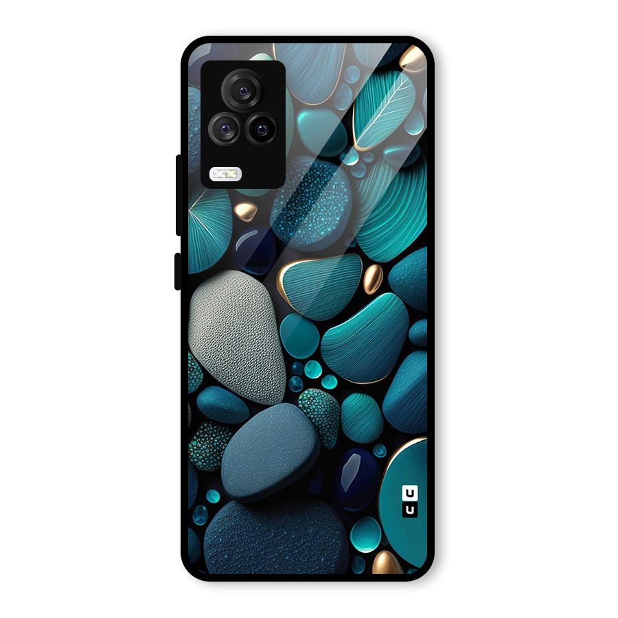 Beautiful Pebble Stones Glass Back Case for Vivo iQOO 7 Legend 5G