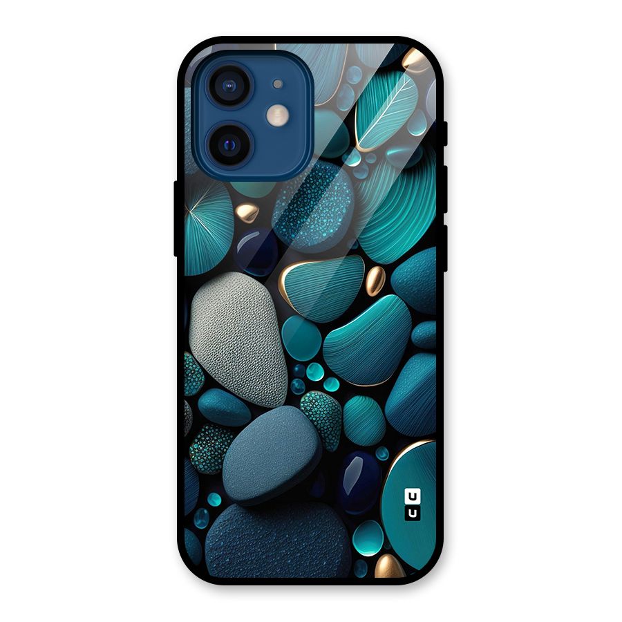 Beautiful Pebble Stones Glass Back Case for iPhone 12 Mini