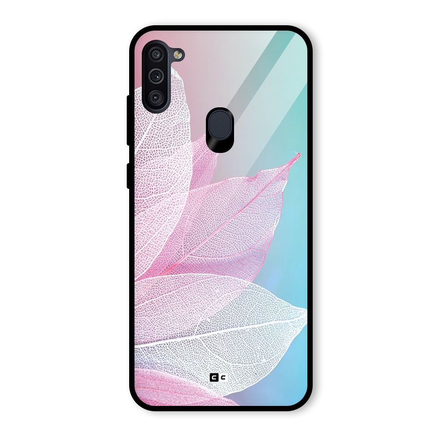 Beautiful Petals Vibes Glass Back Case for Galaxy M11