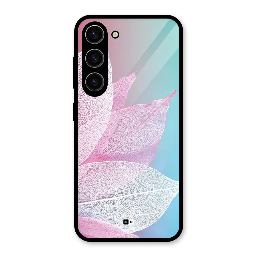 Beautiful Petals Vibes Glass Back Case for Galaxy S23
