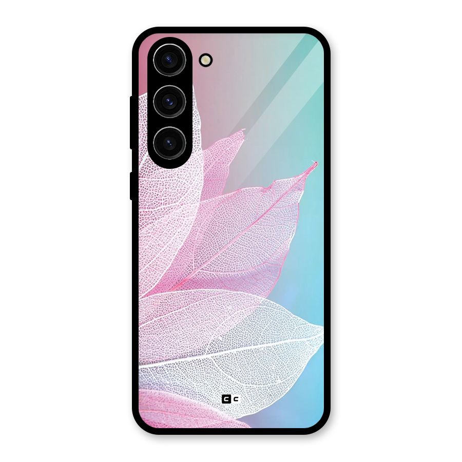 Beautiful Petals Vibes Glass Back Case for Galaxy S23 Plus