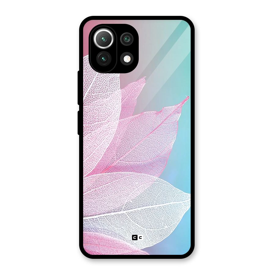 Beautiful Petals Vibes Glass Back Case for Mi 11 Lite NE 5G