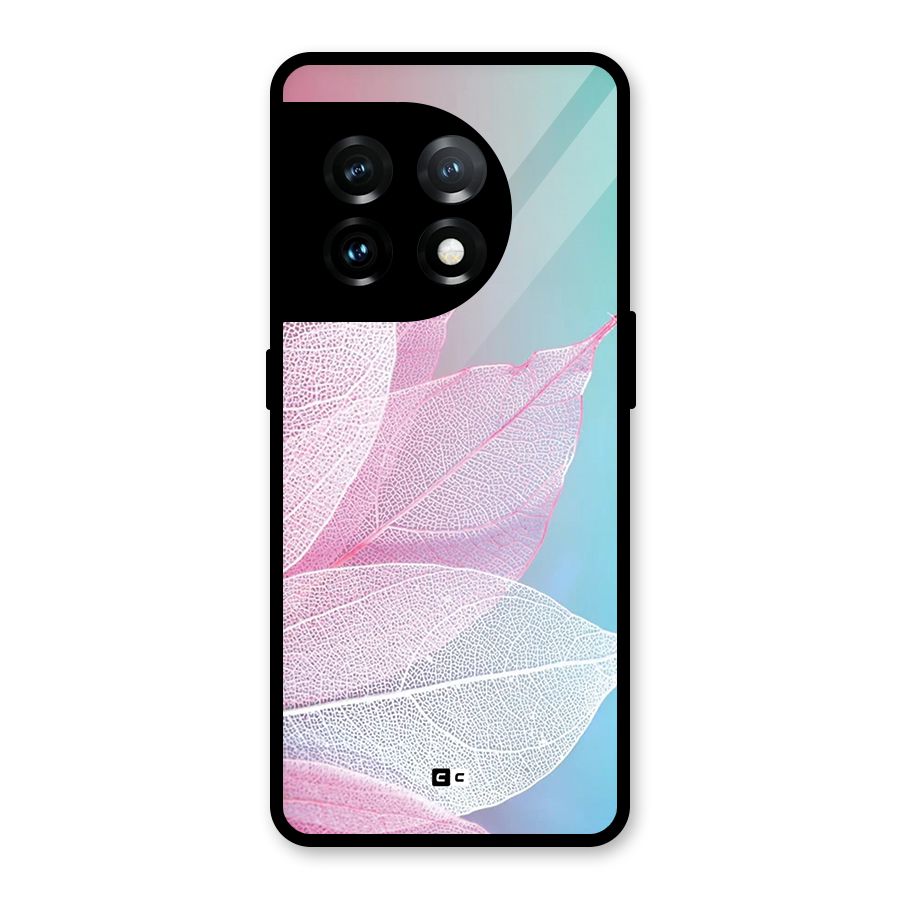 Beautiful Petals Vibes Glass Back Case for OnePlus 11