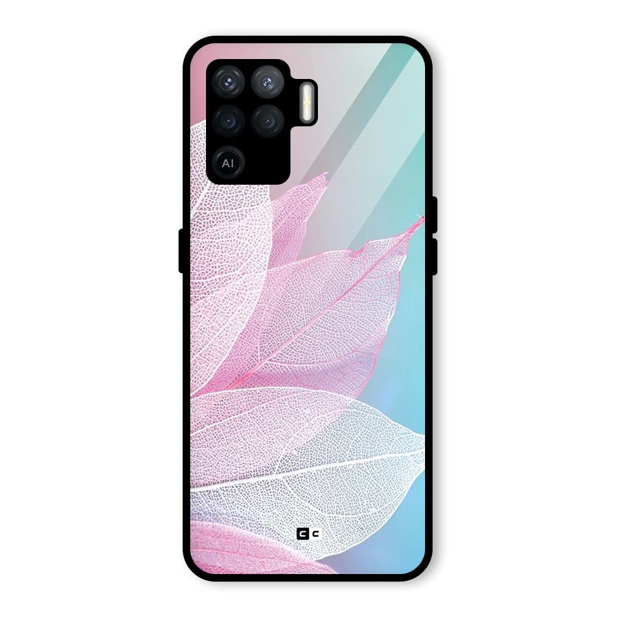 Beautiful Petals Vibes Glass Back Case for Oppo F19 Pro