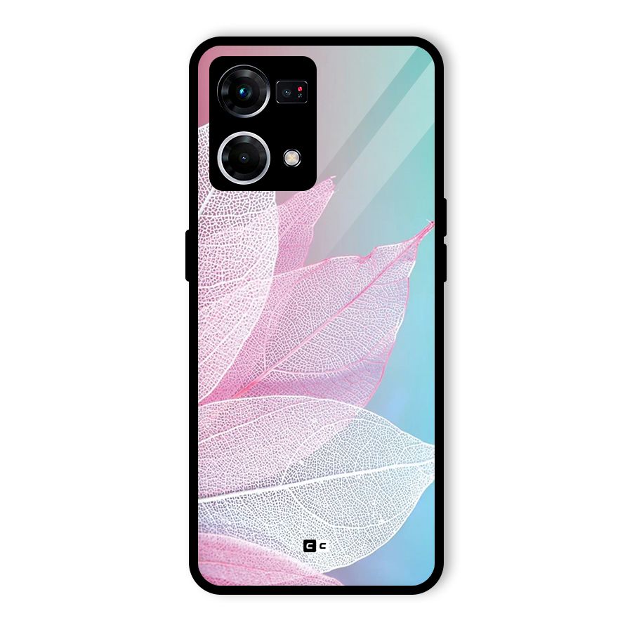 Beautiful Petals Vibes Glass Back Case for Oppo F21s Pro 4G