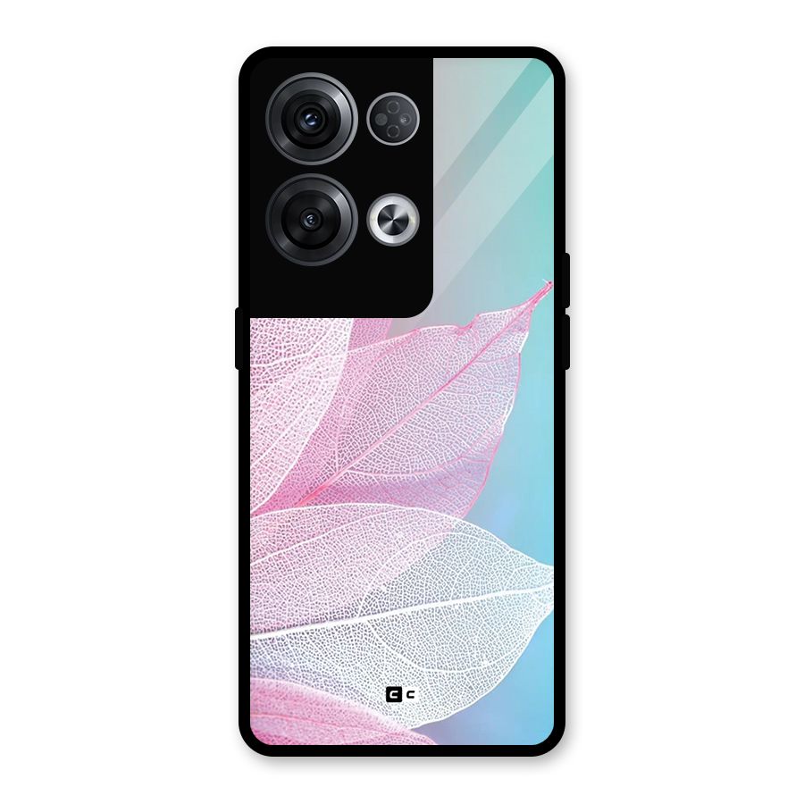 Beautiful Petals Vibes Glass Back Case for Oppo Reno8 Pro 5G