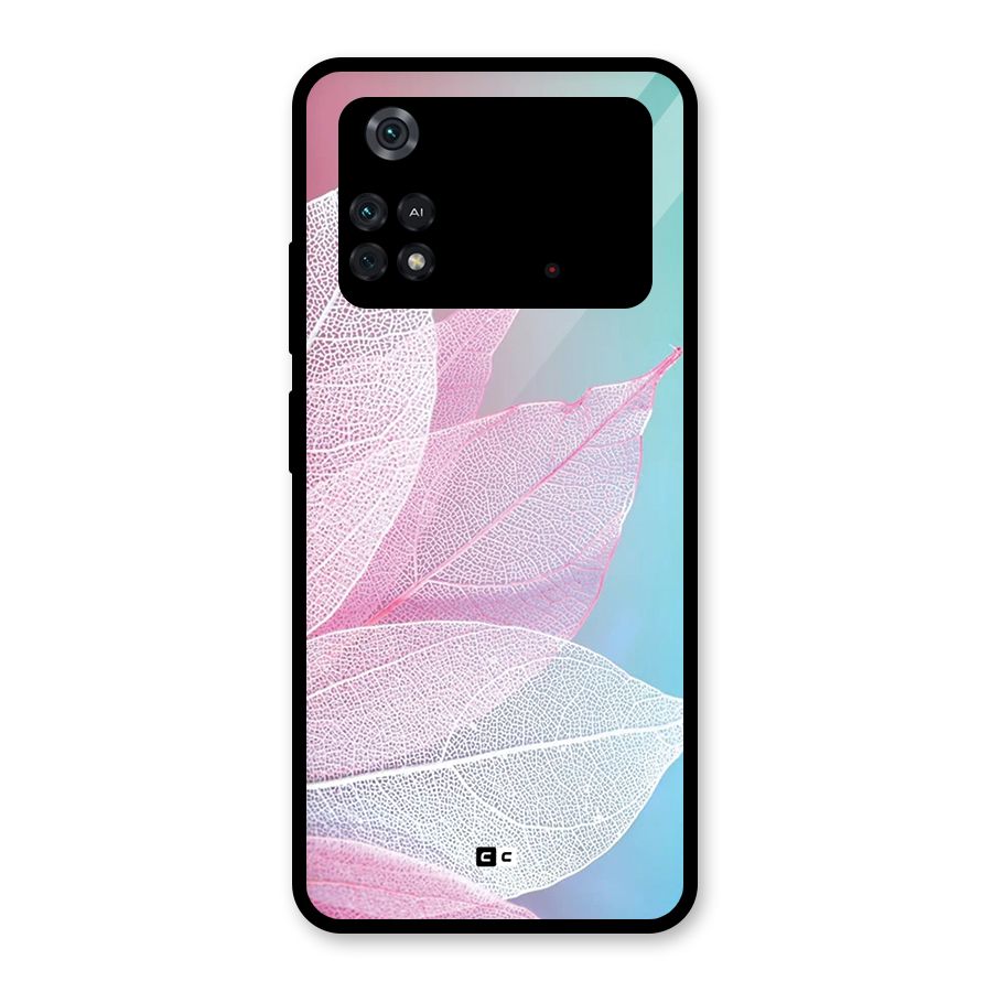 Beautiful Petals Vibes Glass Back Case for Poco M4 Pro 4G