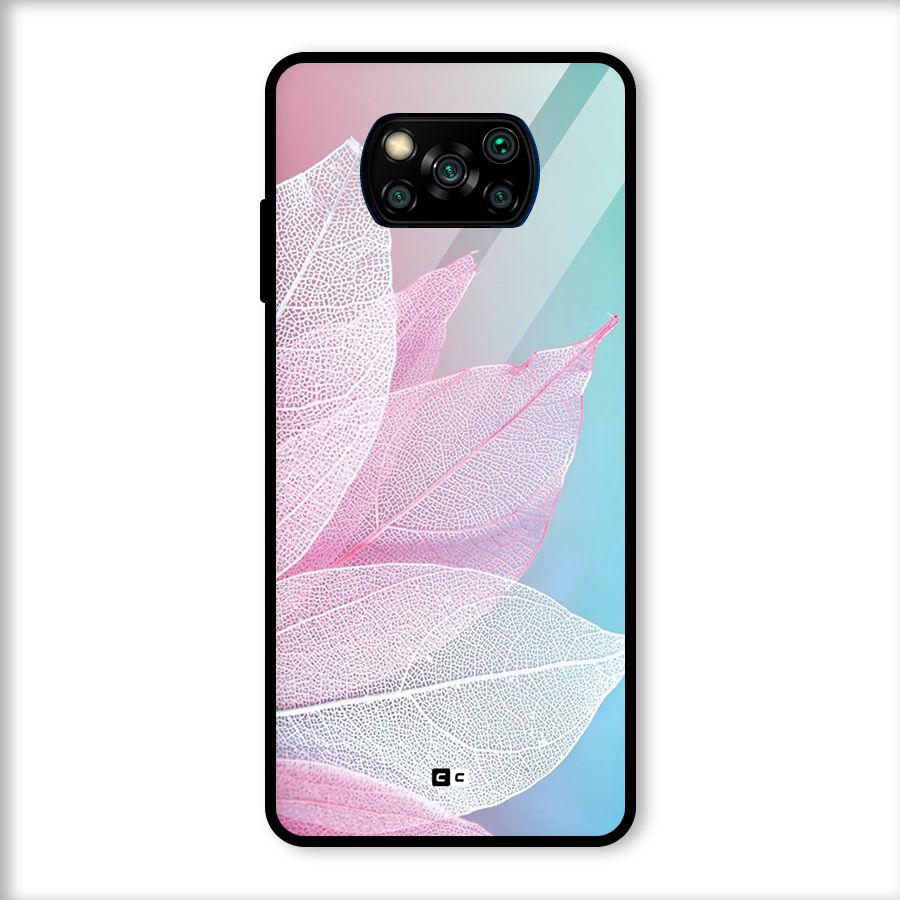 Beautiful Petals Vibes Glass Back Case for Poco X3