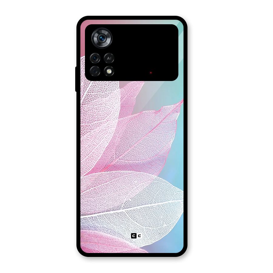 Beautiful Petals Vibes Glass Back Case for Poco X4 Pro 5G