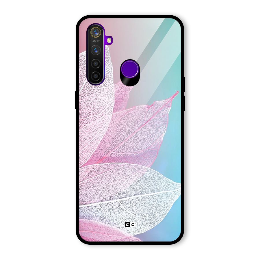 Beautiful Petals Vibes Glass Back Case for Realme 5 Pro