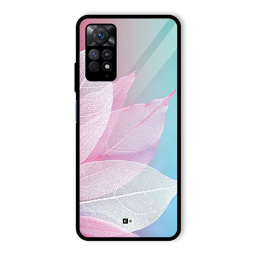 Beautiful Petals Vibes Glass Back Case for Redmi Note 11 Pro
