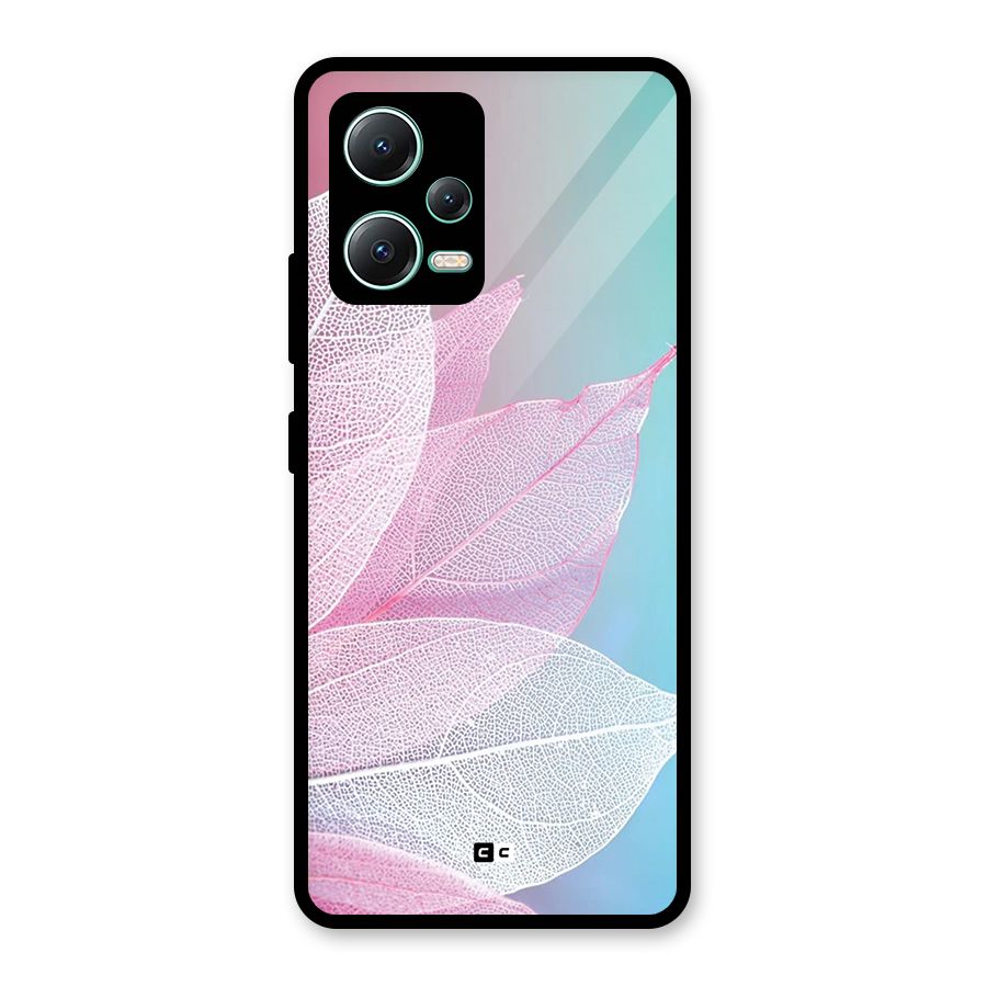 Beautiful Petals Vibes Glass Back Case for Redmi Note 12 5G
