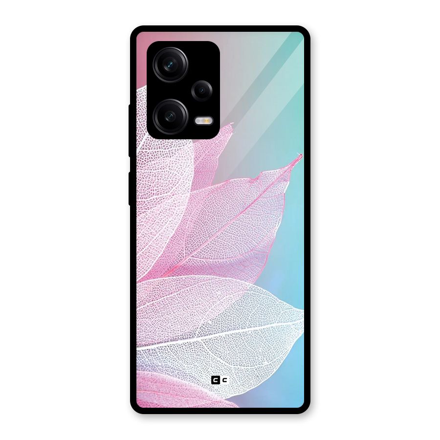 Beautiful Petals Vibes Glass Back Case for Redmi Note 12 Pro