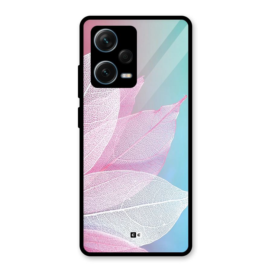 Beautiful Petals Vibes Glass Back Case for Redmi Note 12 Pro Plus 5G