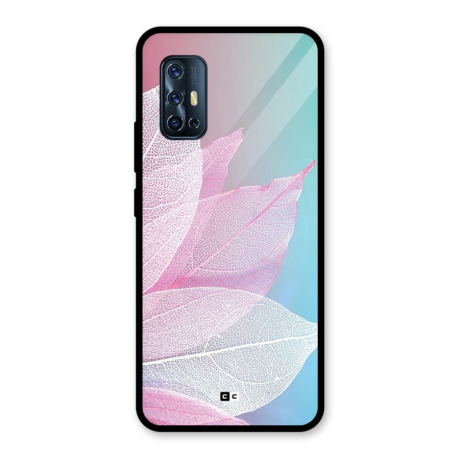 Beautiful Petals Vibes Glass Back Case for Vivo V17
