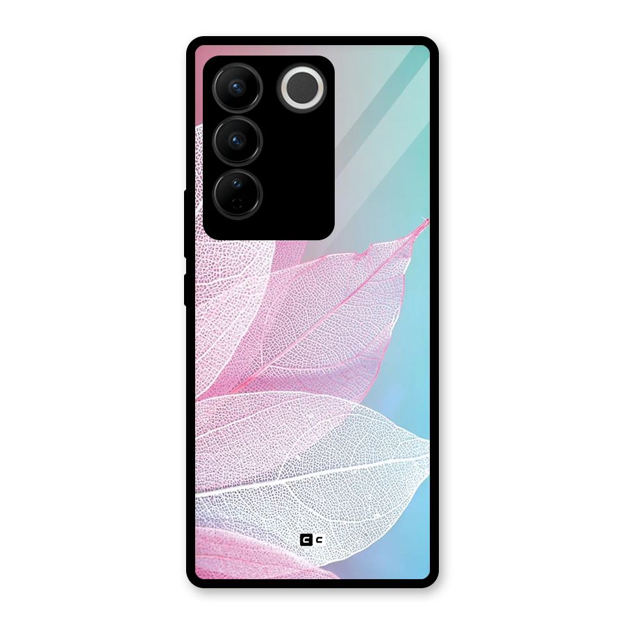 Beautiful Petals Vibes Glass Back Case for Vivo V27