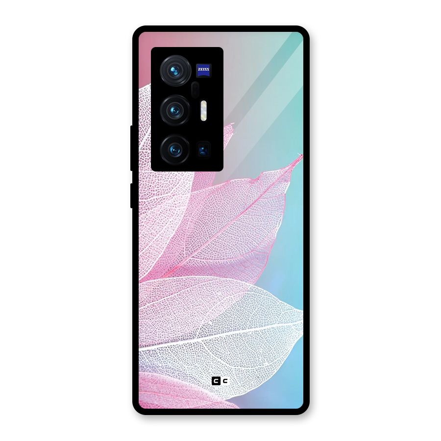 Beautiful Petals Vibes Glass Back Case for Vivo X70 Pro Plus