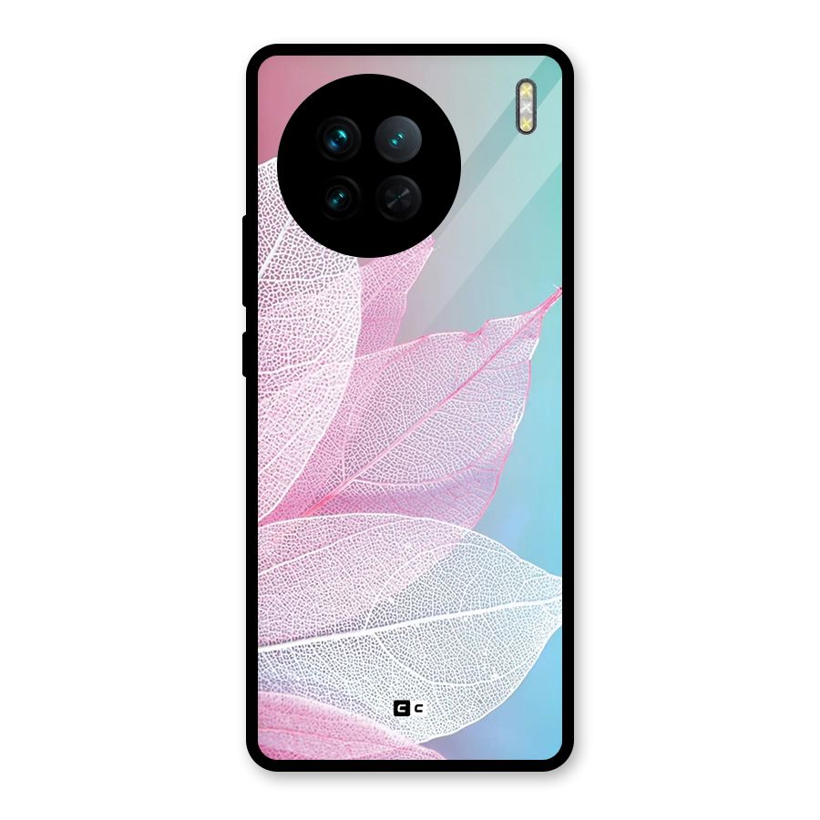 Beautiful Petals Vibes Glass Back Case for Vivo X90