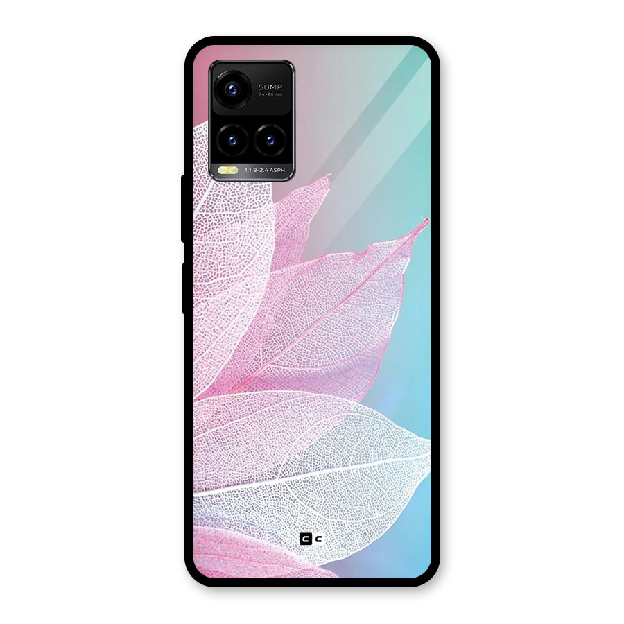 Beautiful Petals Vibes Glass Back Case for Vivo Y21G
