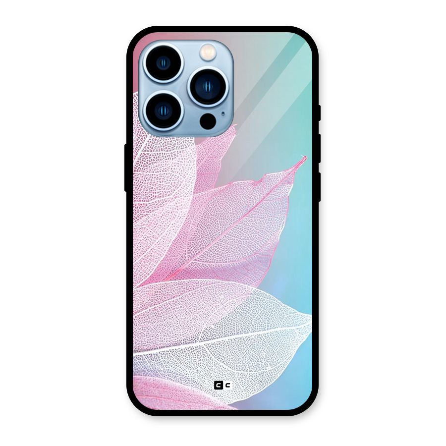 Beautiful Petals Vibes Glass Back Case for iPhone 13 Pro