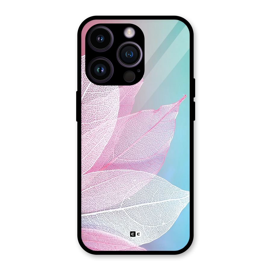 Beautiful Petals Vibes Glass Back Case for iPhone 14 Pro