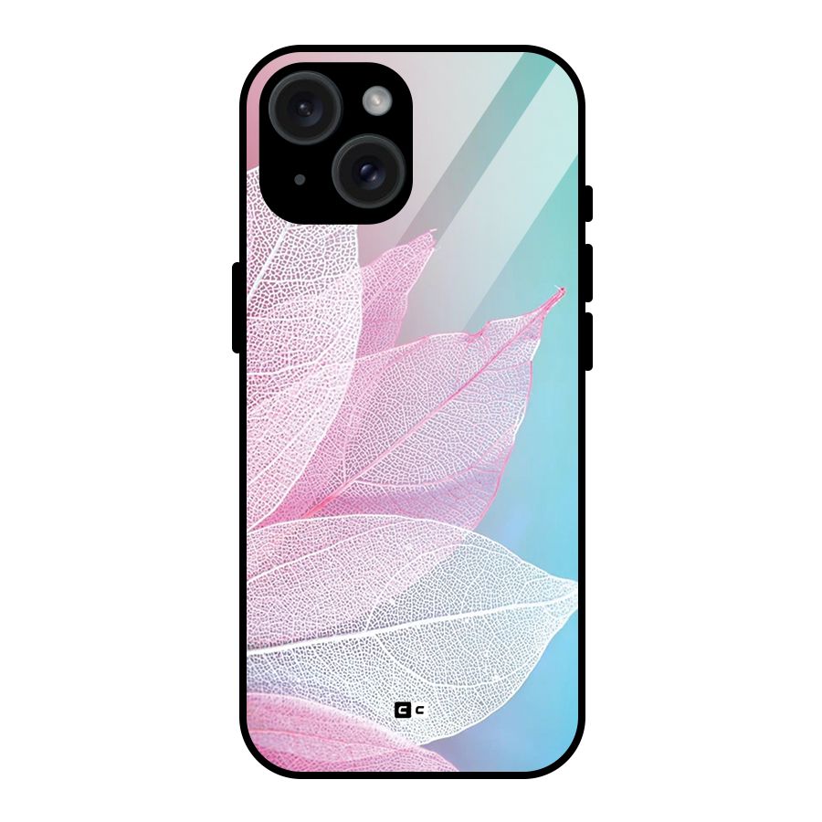 Beautiful Petals Vibes Glass Back Case for iPhone 15