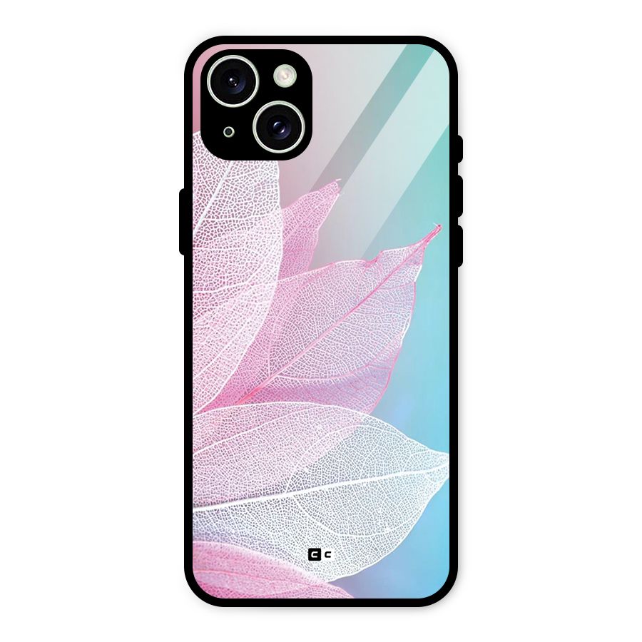 Beautiful Petals Vibes Glass Back Case for iPhone 15 Plus