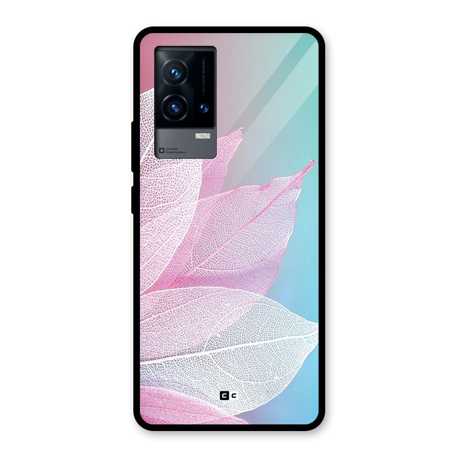 Beautiful Petals Vibes Glass Back Case for iQOO 9 5G