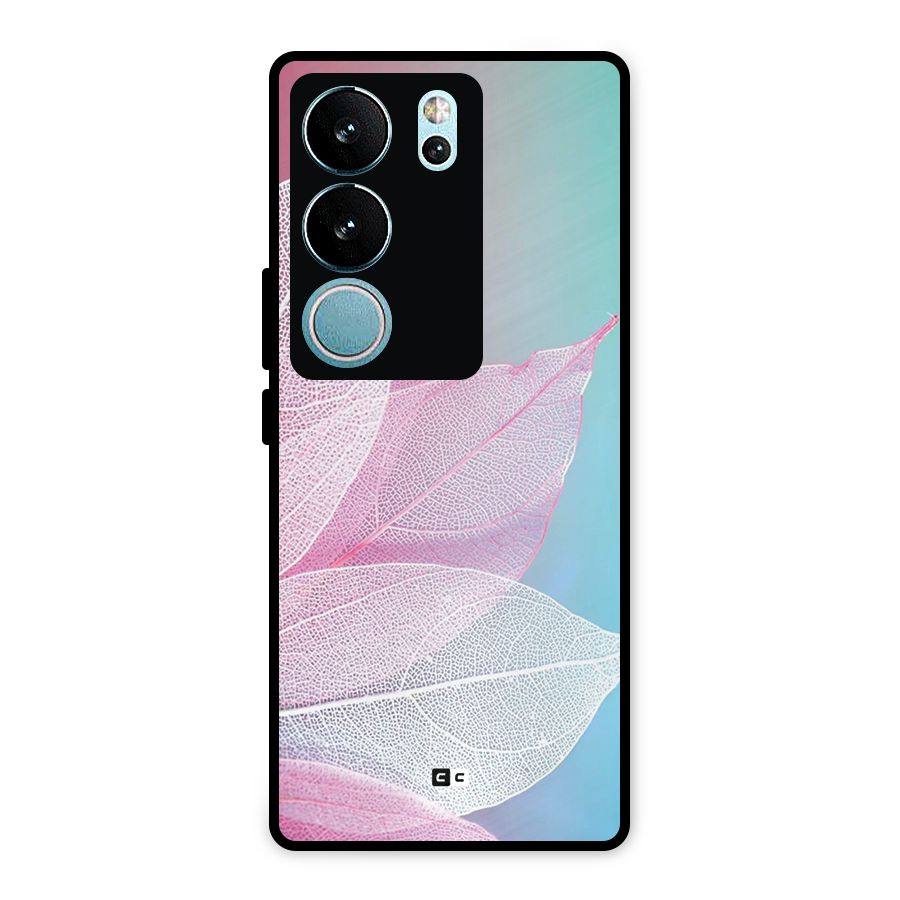 Beautiful Petals Vibes Metal Back Case for Vivo V29 Pro