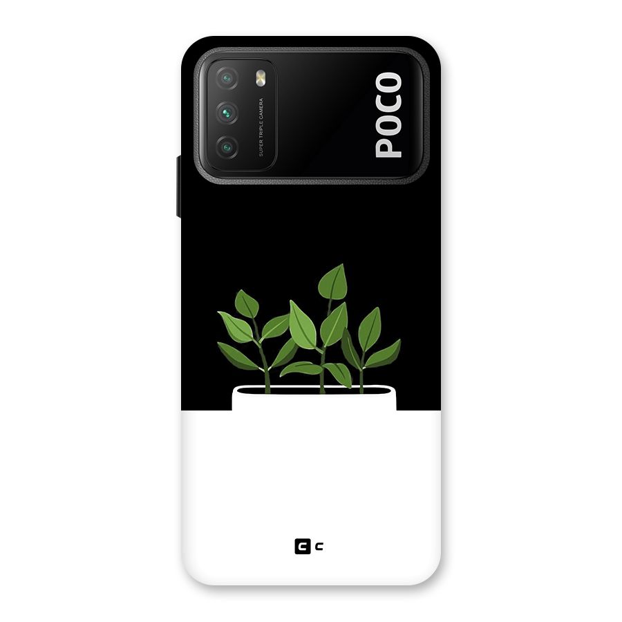 Beautiful Plant Pot Minimalistic Back Case for Poco M3